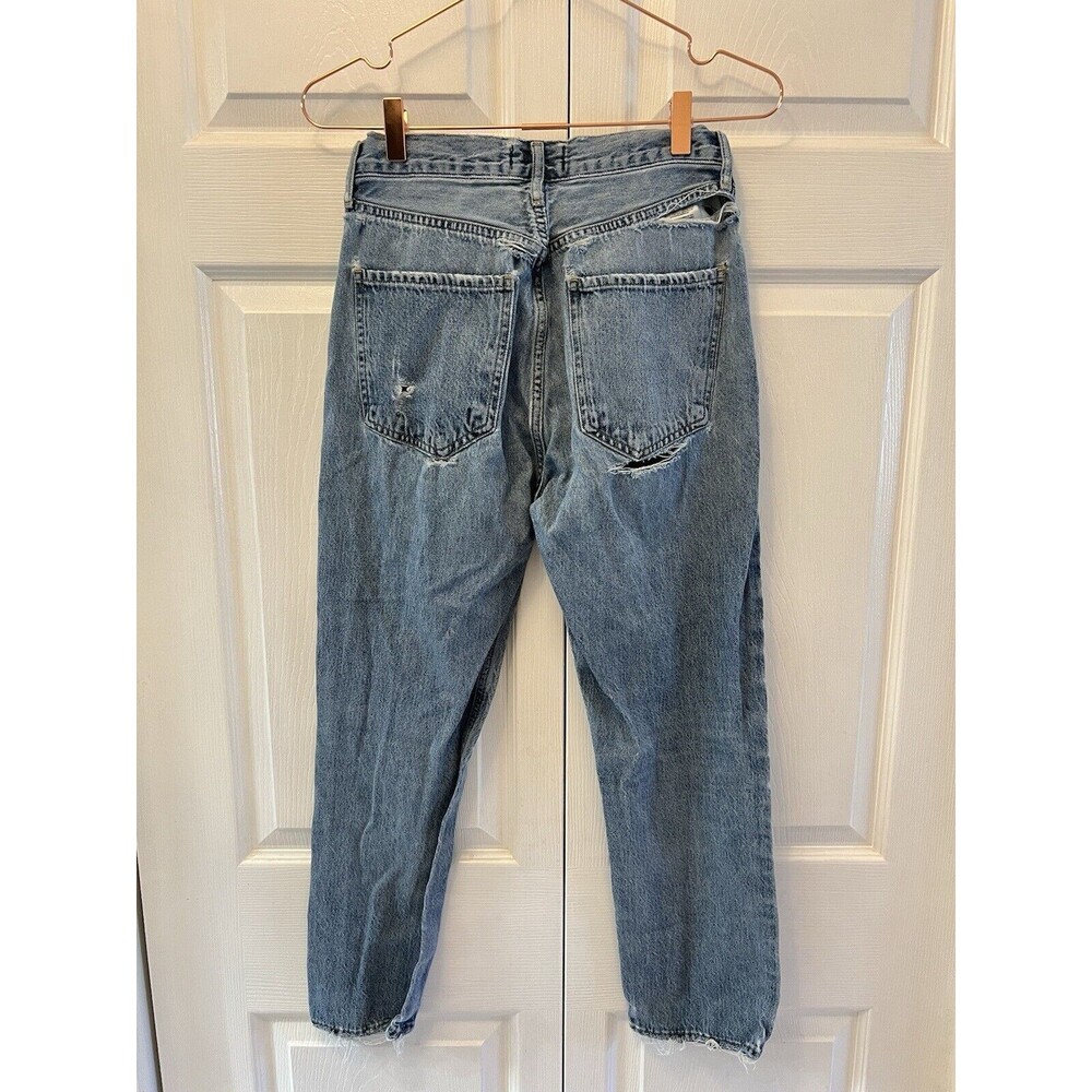AGOLDE Riley High Rise Straight Crop Jean Frequency Cotton Classic 26 Button Fly